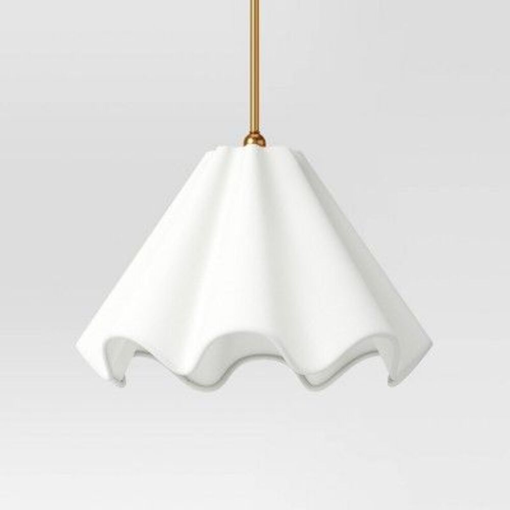 Open Box - Threshold - Wavy Shade Collection Pendant White - Threshold White